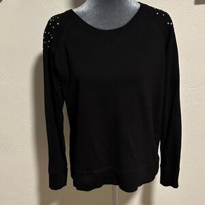 Style & Co. Black Studded Sweatshirt